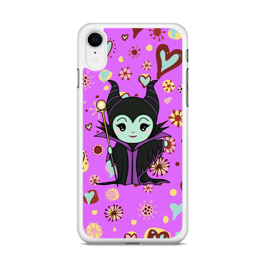 Maleficent Cartoon in Love iPhone XR Case