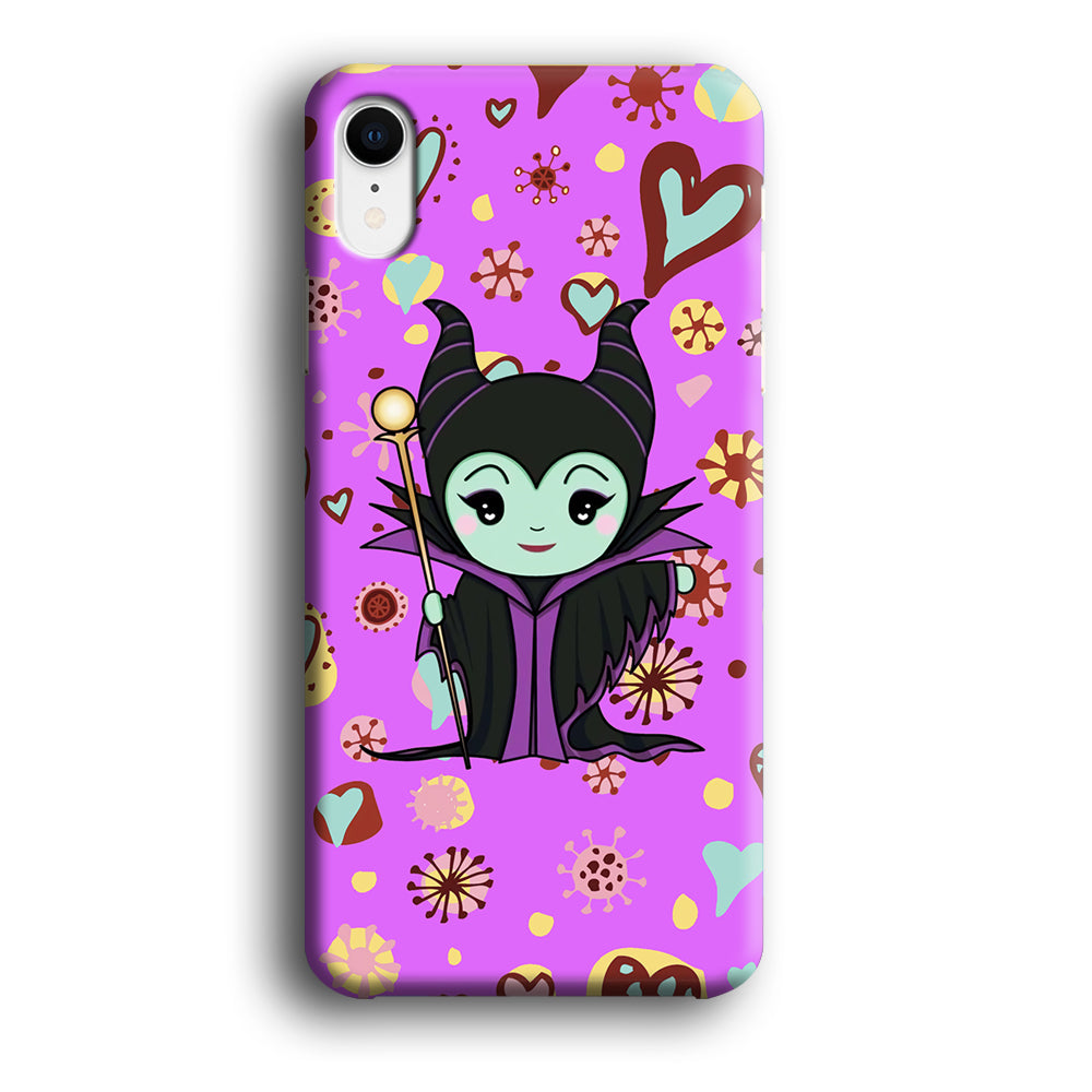 Maleficent Cartoon in Love iPhone XR Case