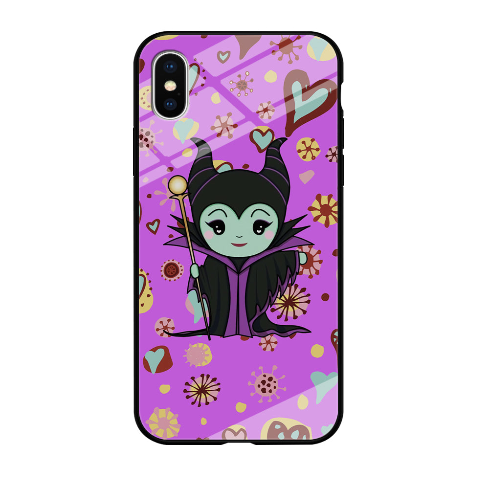 Maleficent Cartoon in Love iPhone X Case