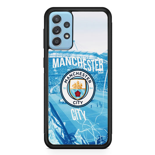 Manchester City Home Samsung Galaxy A72 Case Rubber Black (2D Case)