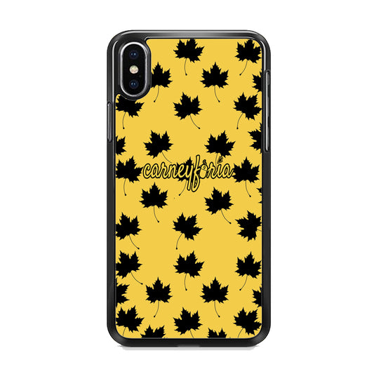 Maple Leaf Doodle Carneyforia iPhone XS MAX Case