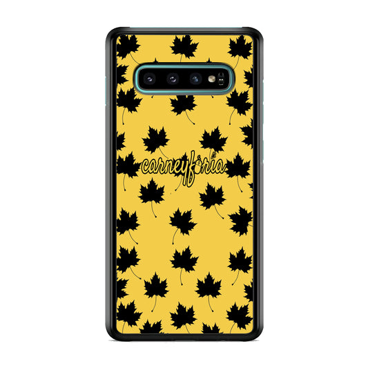 Maple Leaf Doodle Carneyforia Samsung Galaxy S10 Case