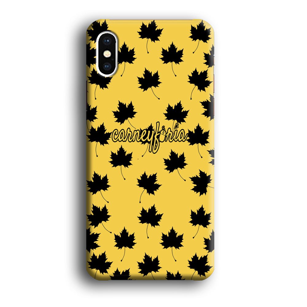 Maple Leaf Doodle Carneyforia iPhone XS MAX Case