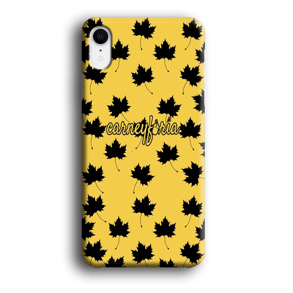 Maple Leaf Doodle Carneyforia iPhone XR Case