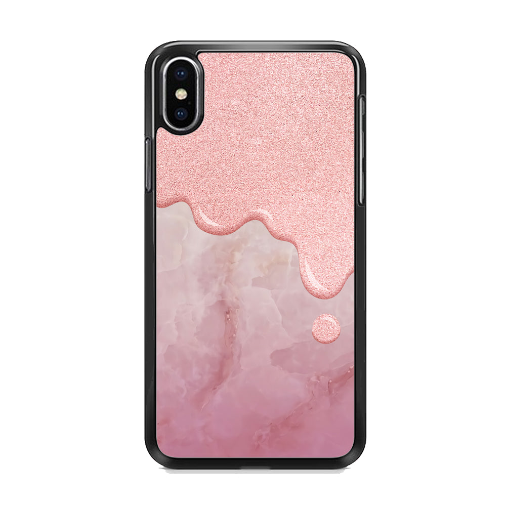Marble Melting Rosy iPhone X Case