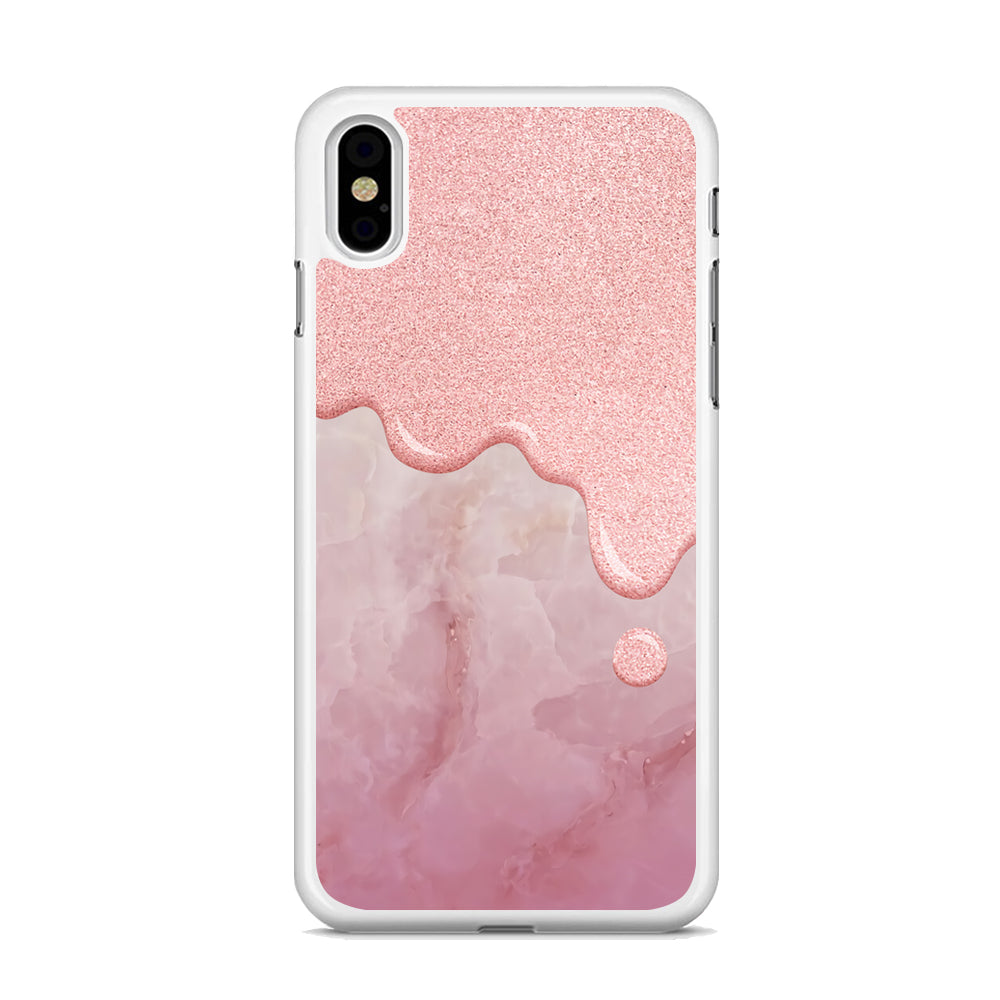 Marble Melting Rosy iPhone X Case