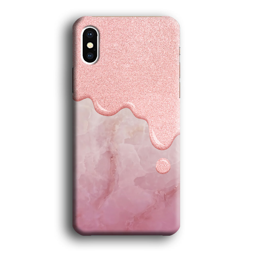 Marble Melting Rosy iPhone X Case