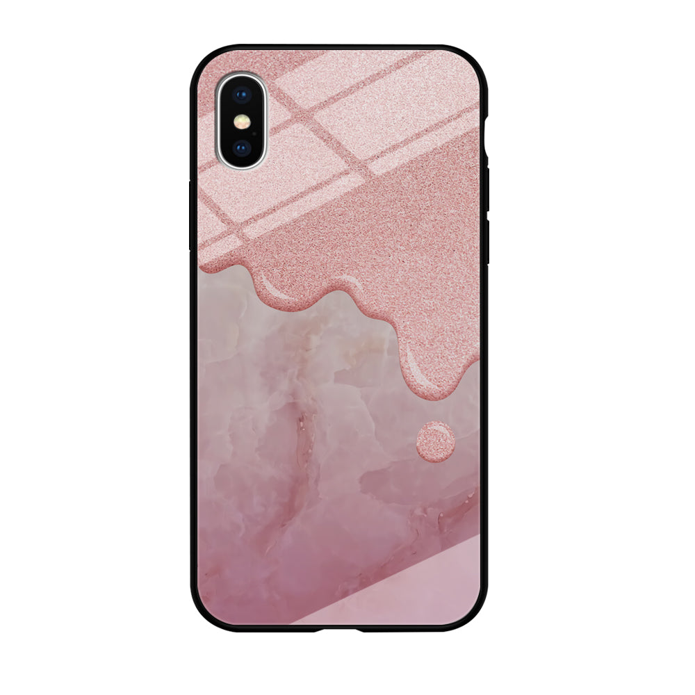 Marble Melting Rosy iPhone X Case