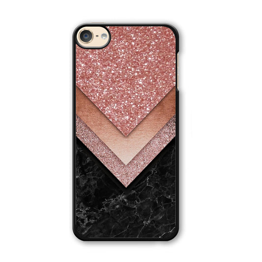 Marble Sparkle Pink Chevron iPod Touch 6 Case - Carneyforia