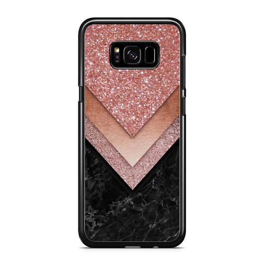 Marble Sparkle Pink Chevron Samsung Galaxy S8 Case