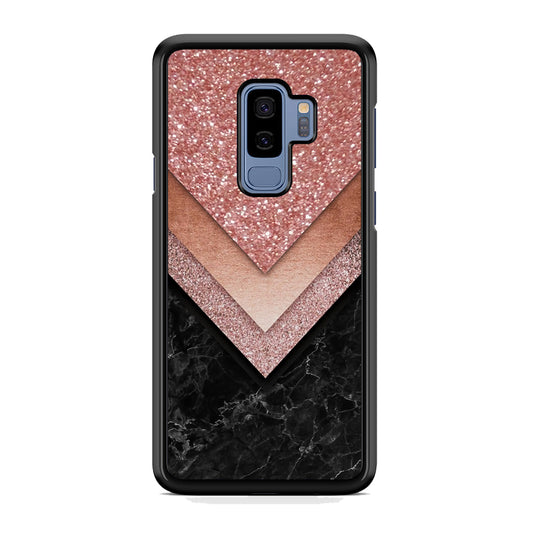 Marble Sparkle Pink Chevron Samsung Galaxy S9 Plus Case