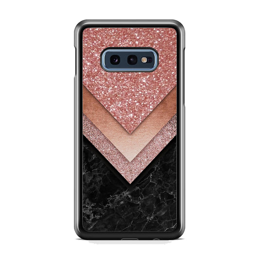 Marble Sparkle Pink Chevron Samsung Galaxy S10E Case