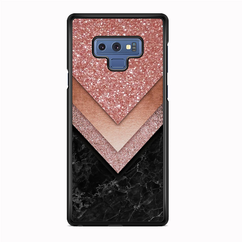 Marble Sparkle Pink Chevron Samsung Galaxy Note 9 Case
