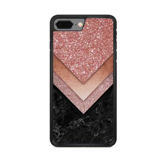 Marble Sparkle Pink Chevron iPhone 7 Plus Case