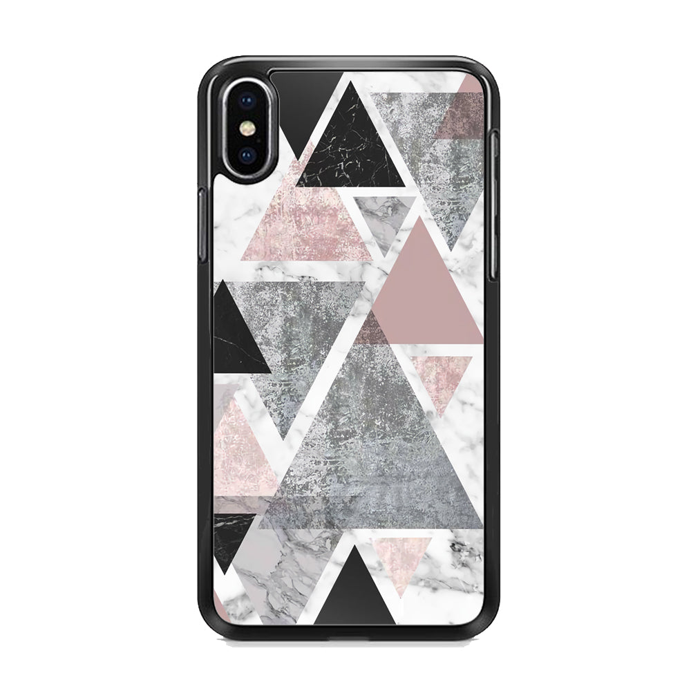Marble Triangle of Pixel iPhone X Case