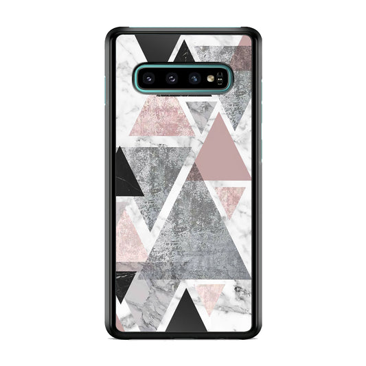 Marble Triangle of Pixel Samsung Galaxy S10 Case