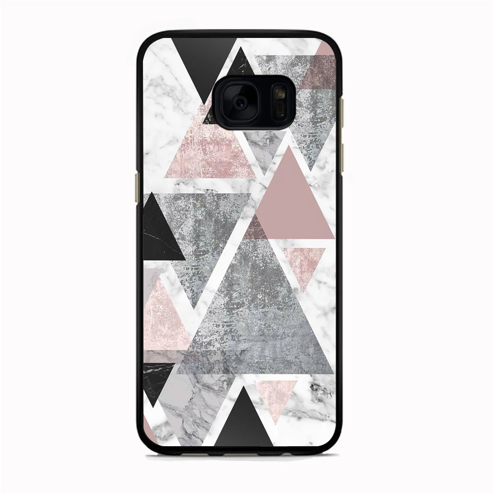 Marble Triangle of Pixel Samsung Galaxy S7 Edge Case