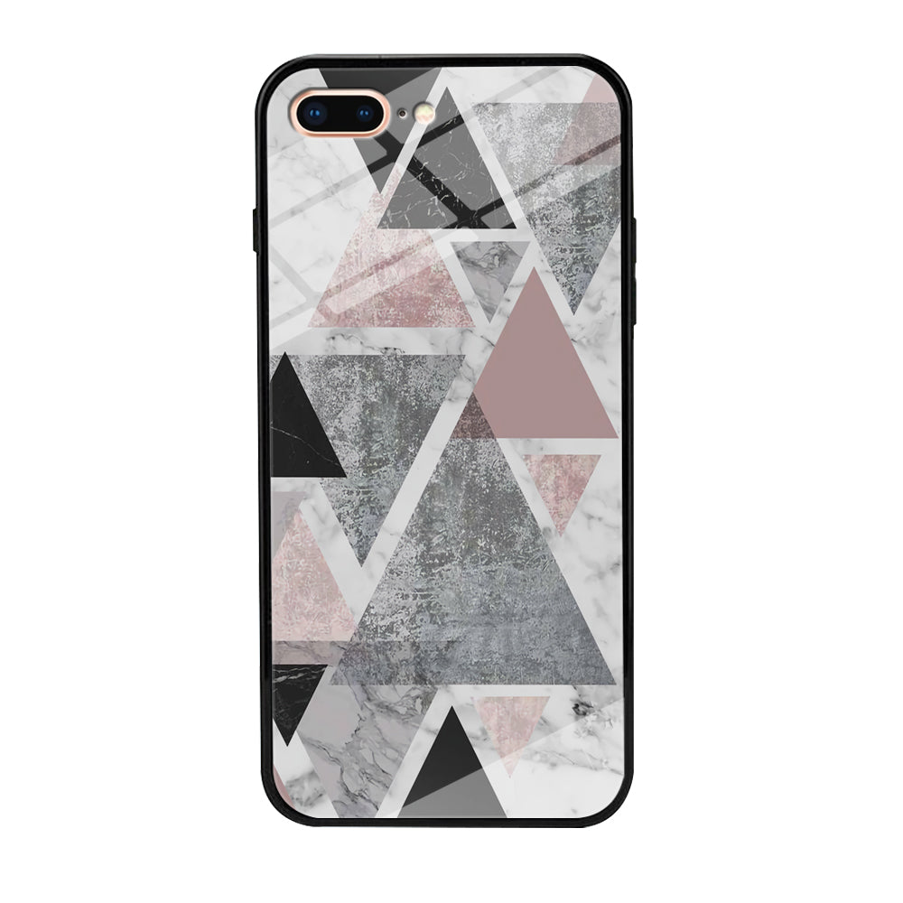 Marble Triangle of Pixel iPhone 7 Plus Case