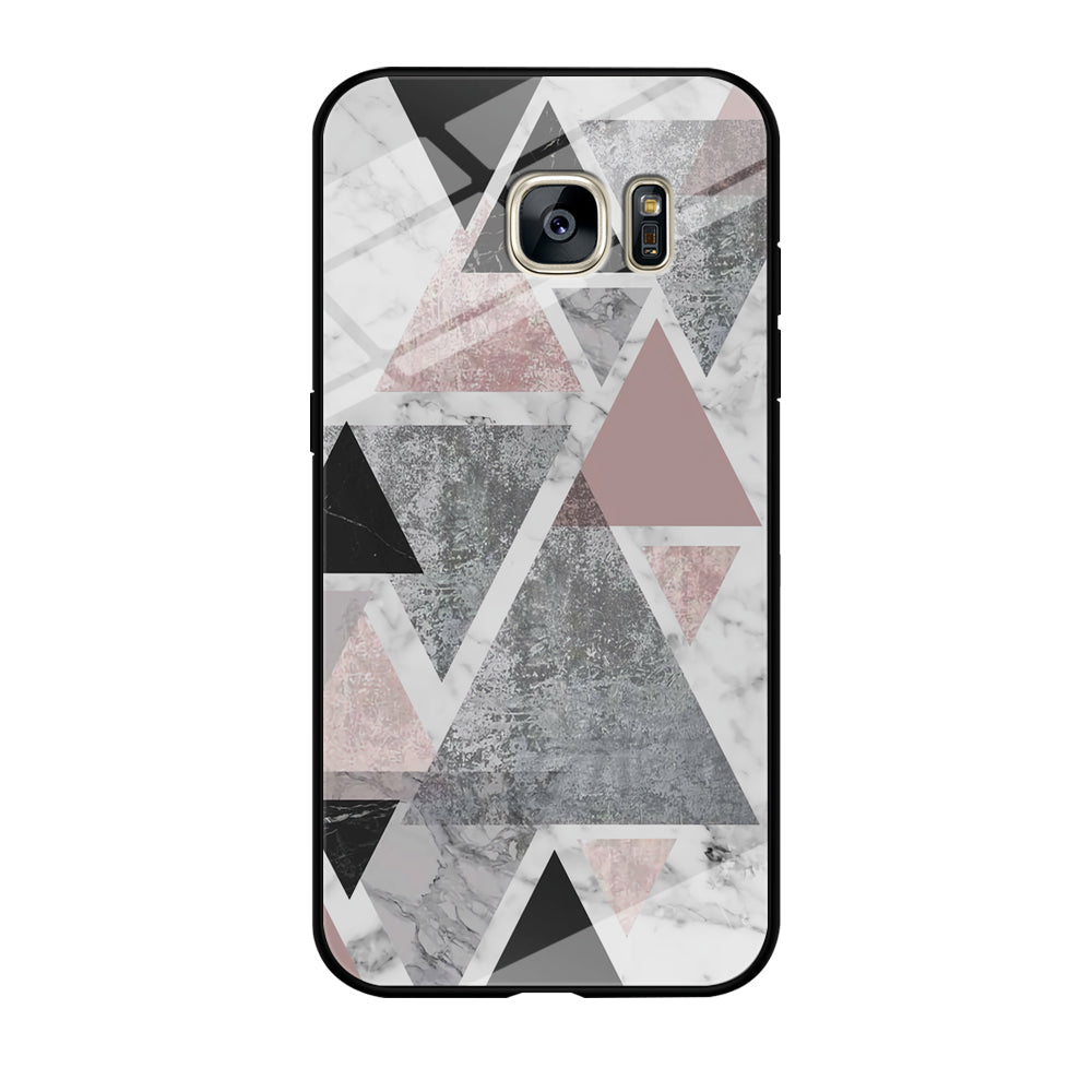 Marble Triangle of Pixel Samsung Galaxy S7 Edge Case
