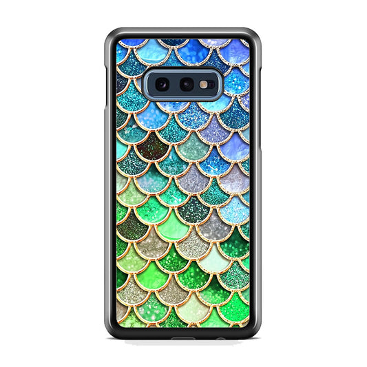Mermaid Blue Green Shiny Shell Samsung Galaxy S10E Case