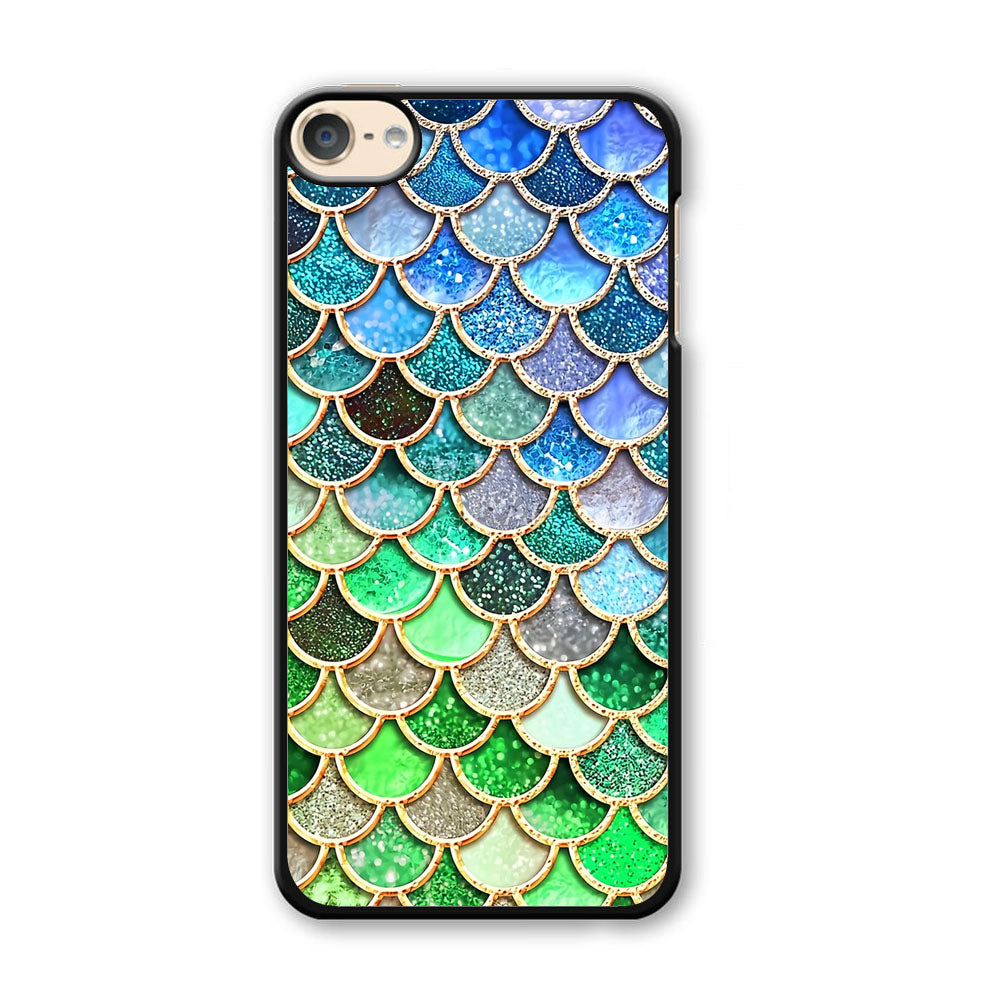 Mermaid Blue Green Shiny Shell iPod Touch 6 Case - carneyforia