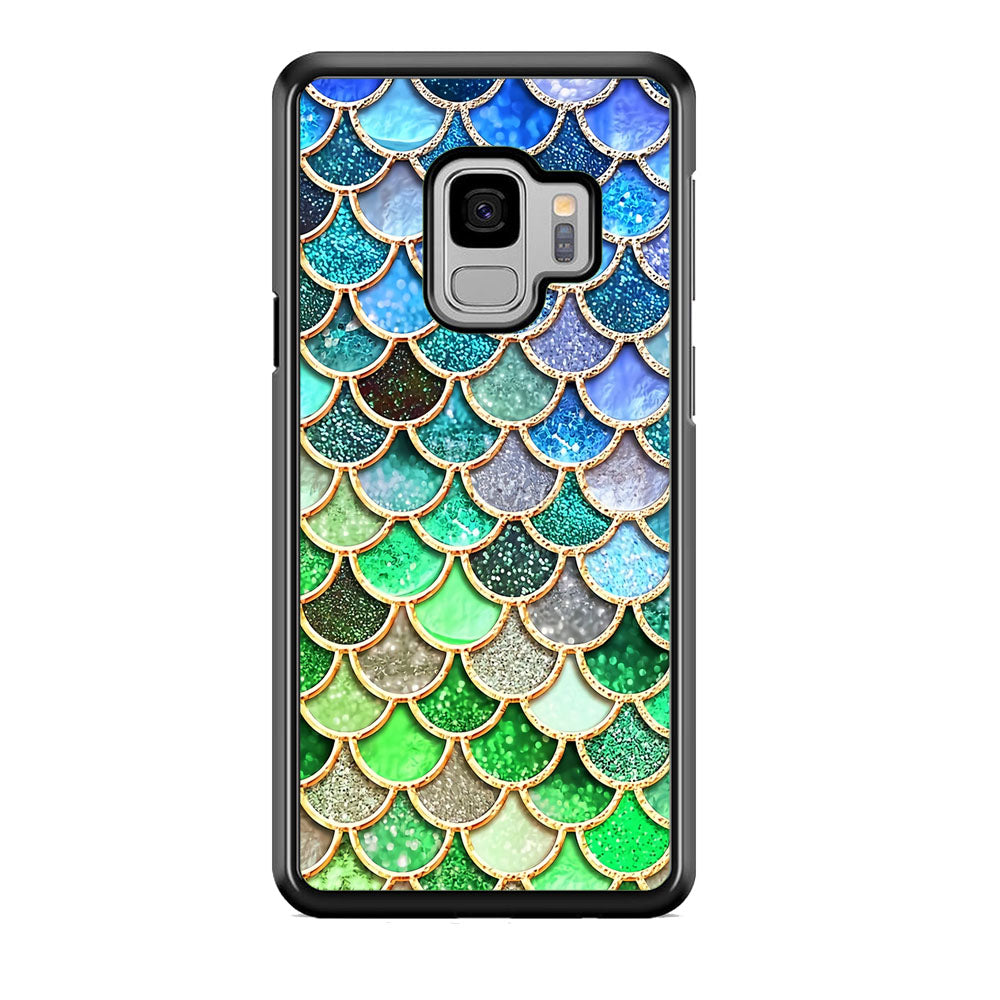Mermaid Blue Green Shiny Shell Samsung Galaxy S9 Case
