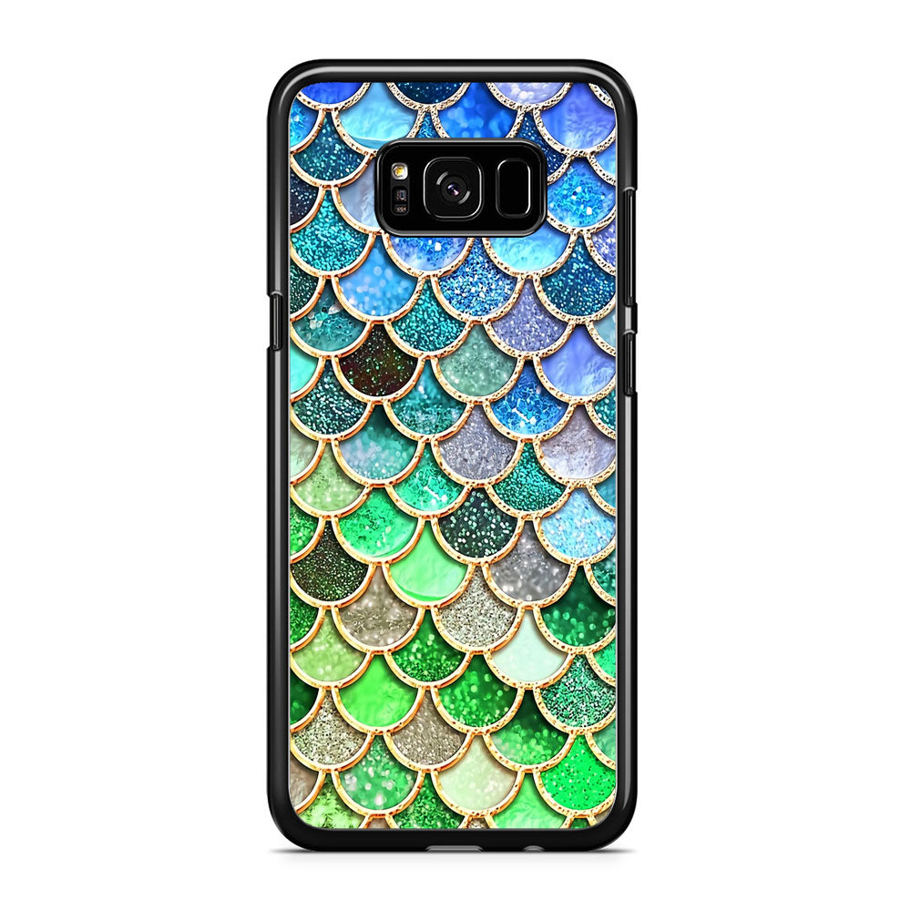 Mermaid Blue Green Shiny Shell Samsung Galaxy S8 Plus Case