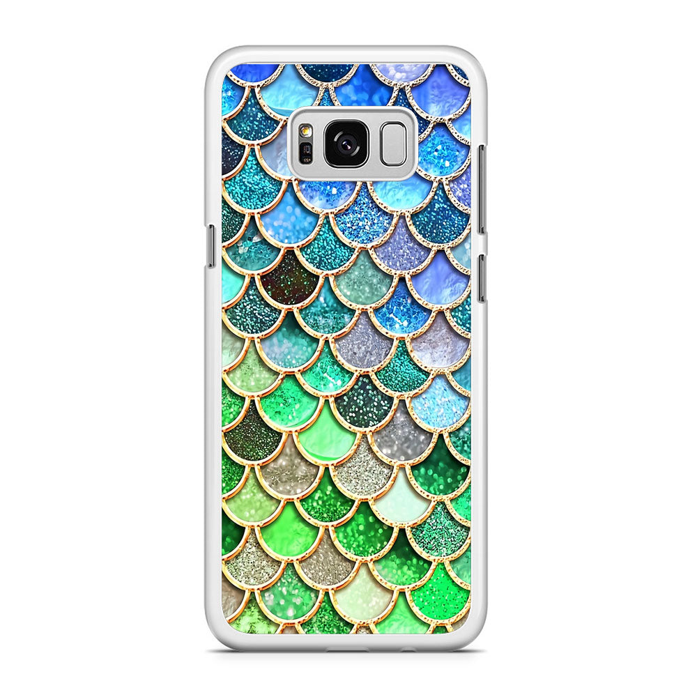 Mermaid Blue Green Shiny Shell Samsung Galaxy S8 Plus Case