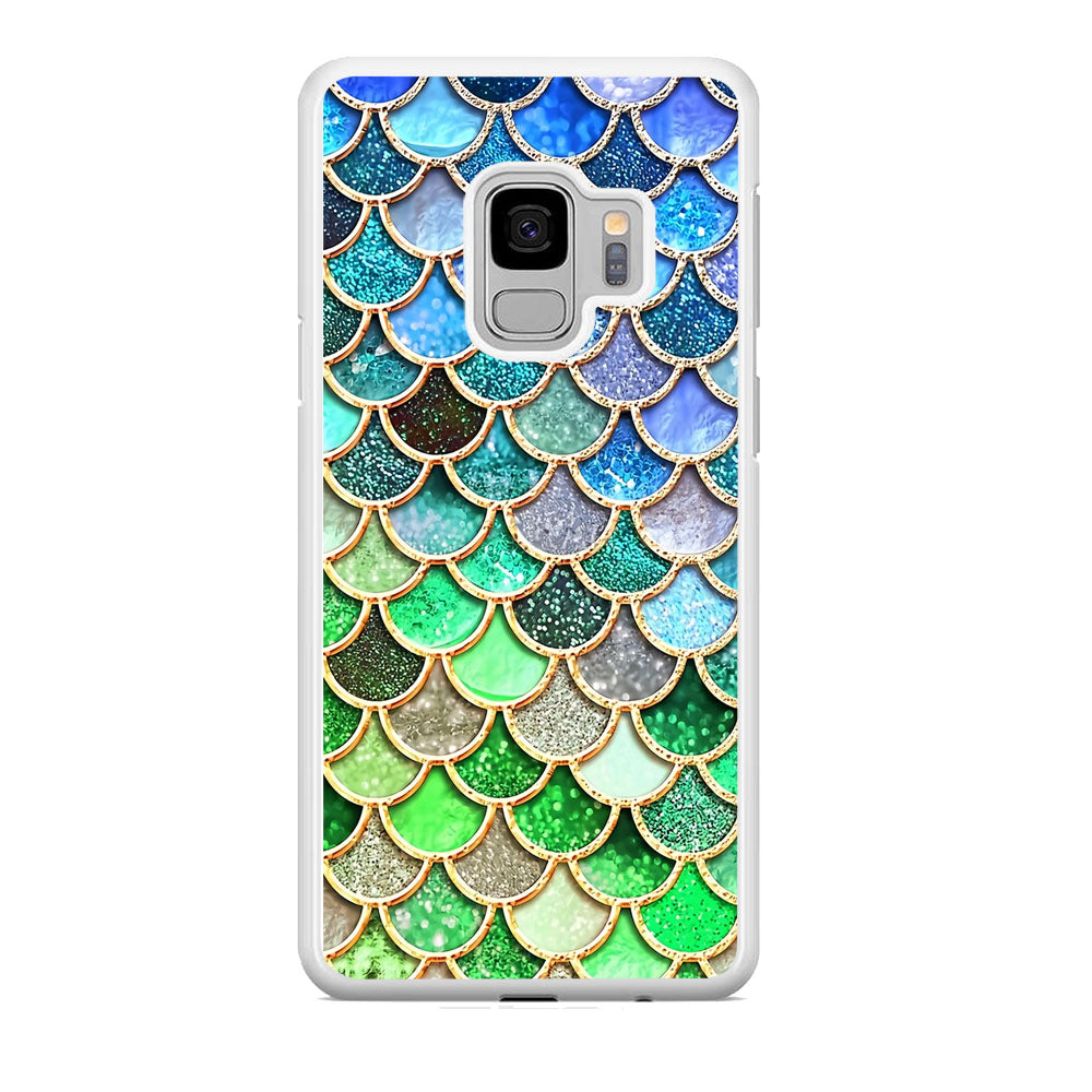 Mermaid Blue Green Shiny Shell Samsung Galaxy S9 Case