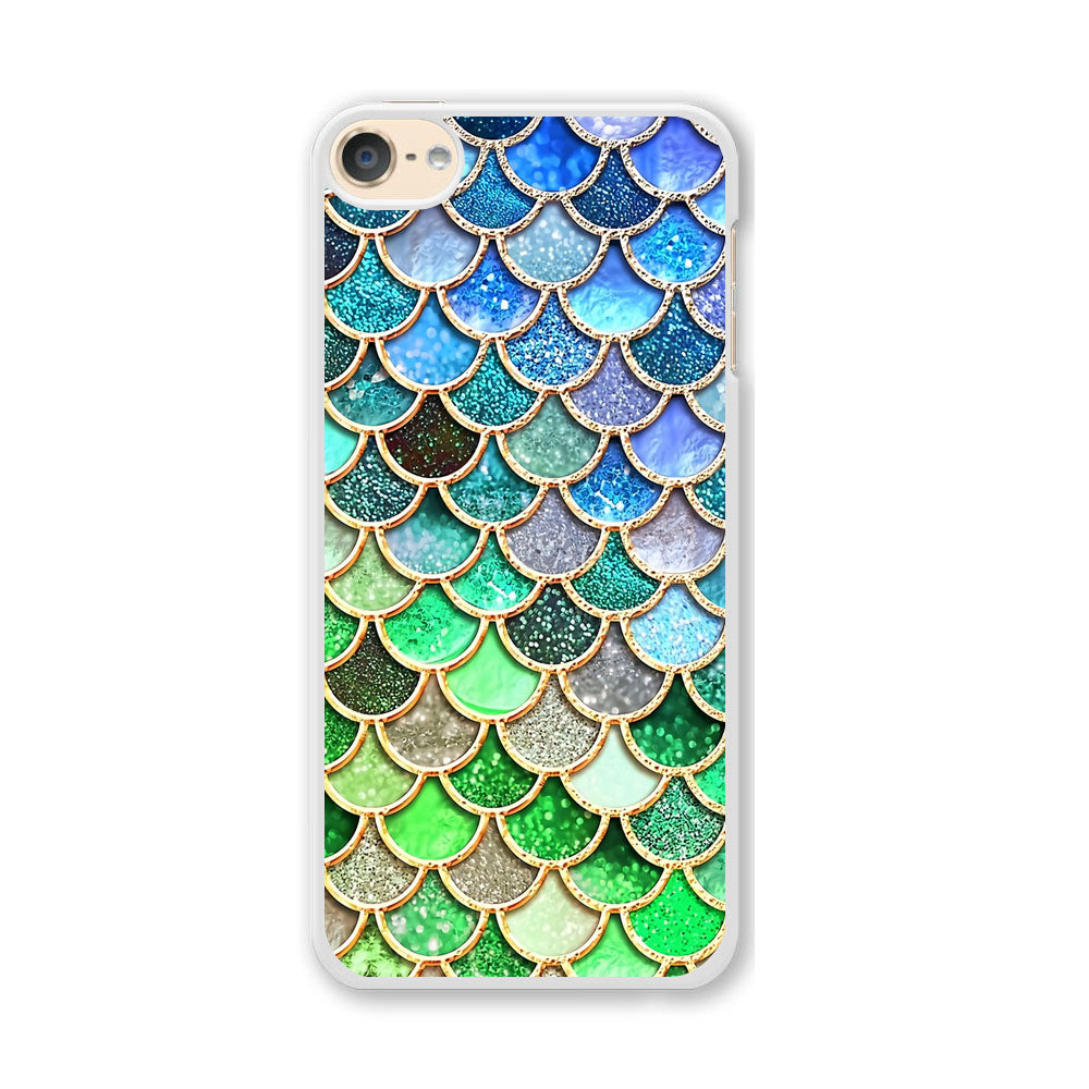 Mermaid Blue Green Shiny Shell iPod Touch 6 Case - carneyforia
