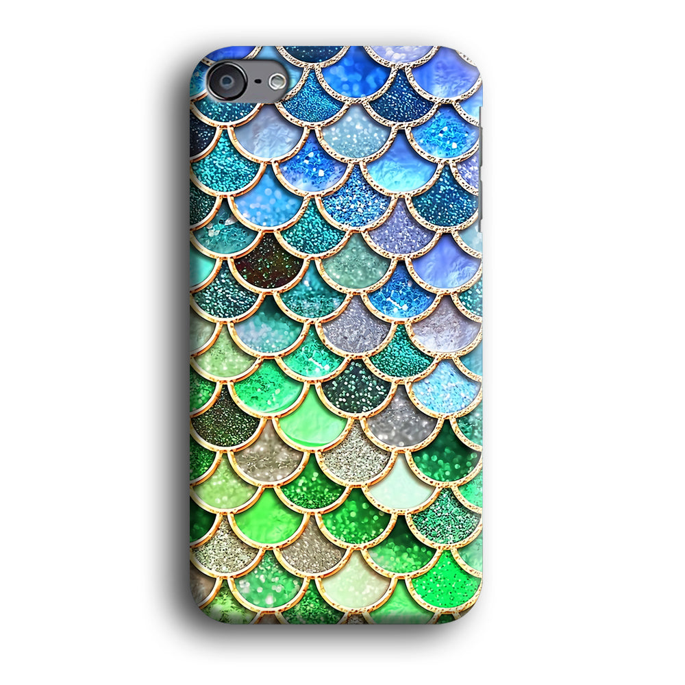 Mermaid Blue Green Shiny Shell iPod Touch 6 Case - carneyforia