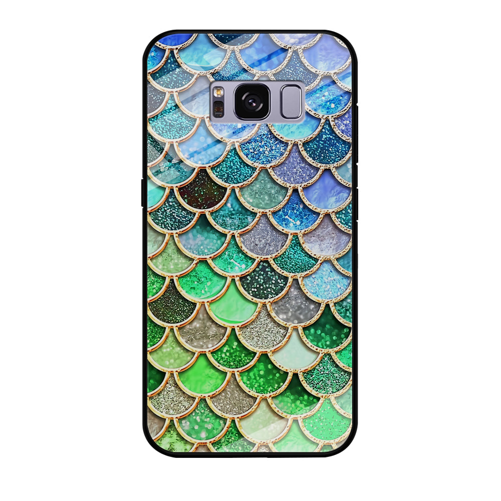 Mermaid Blue Green Shiny Shell Samsung Galaxy S8 Plus Case