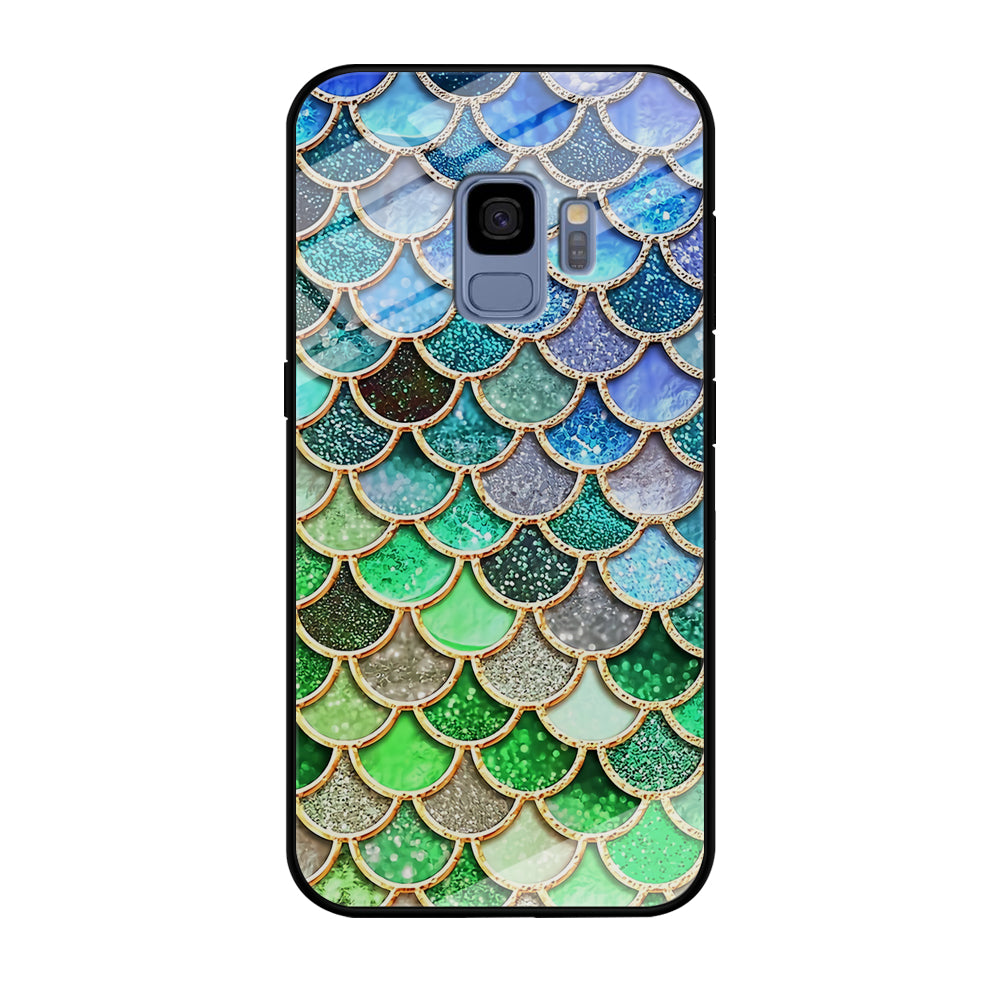 Mermaid Blue Green Shiny Shell Samsung Galaxy S9 Case