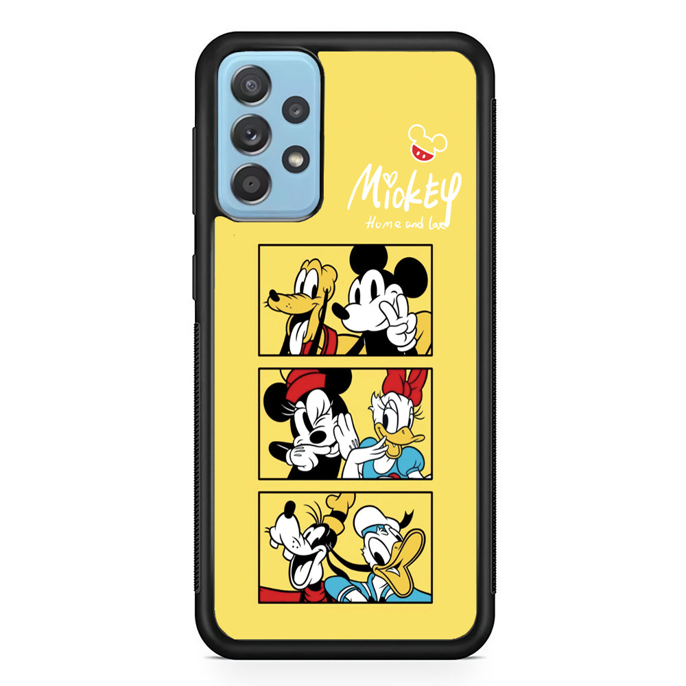 Mickey Mouse Home and Love Samsung Galaxy A72 Case