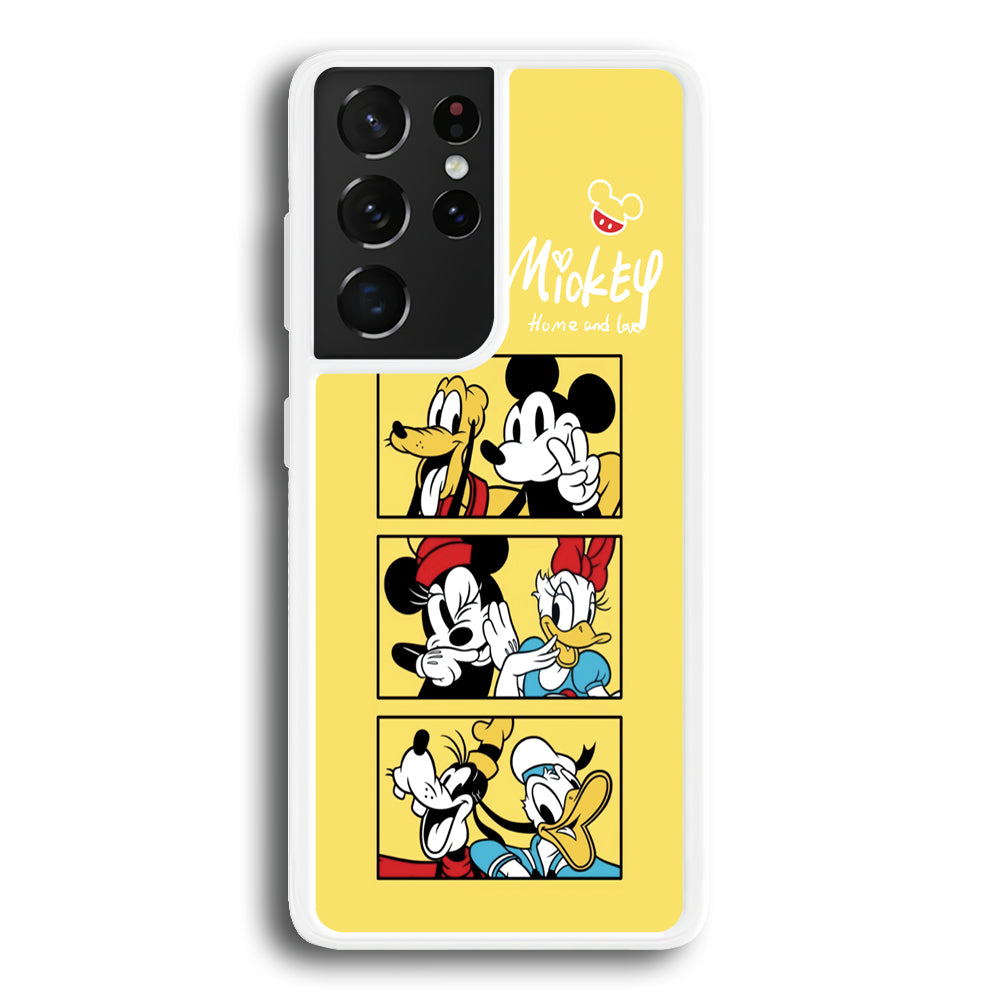 Mickey Mouse Home and Love Samsung Galaxy S21 Ultra Case