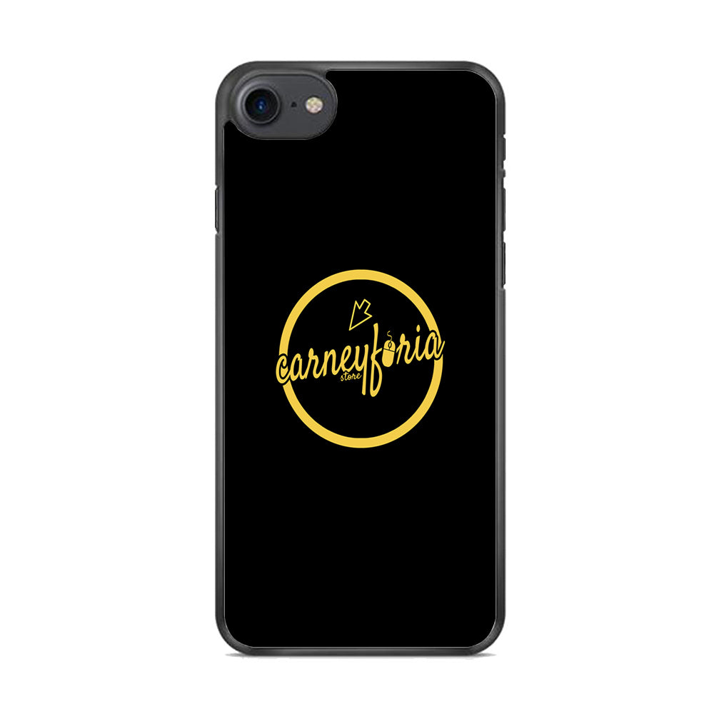 Midnight Black Simple Carneyforia iPhone 8 Case