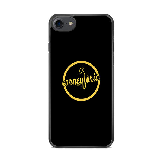 Midnight Black Simple Carneyforia iPhone 8 Case