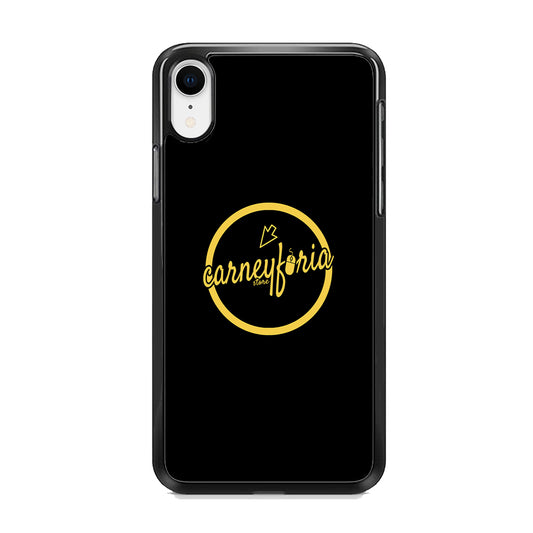 Midnight Black Simple Carneyforia iPhone XR Case