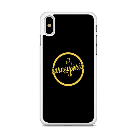 Midnight Black Simple Carneyforia iPhone X Case