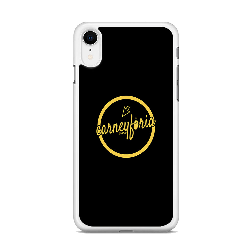 Midnight Black Simple Carneyforia iPhone XR Case