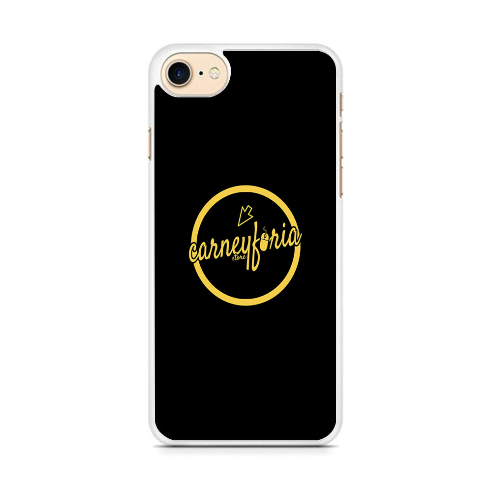 Midnight Black Simple Carneyforia iPhone 8 Case