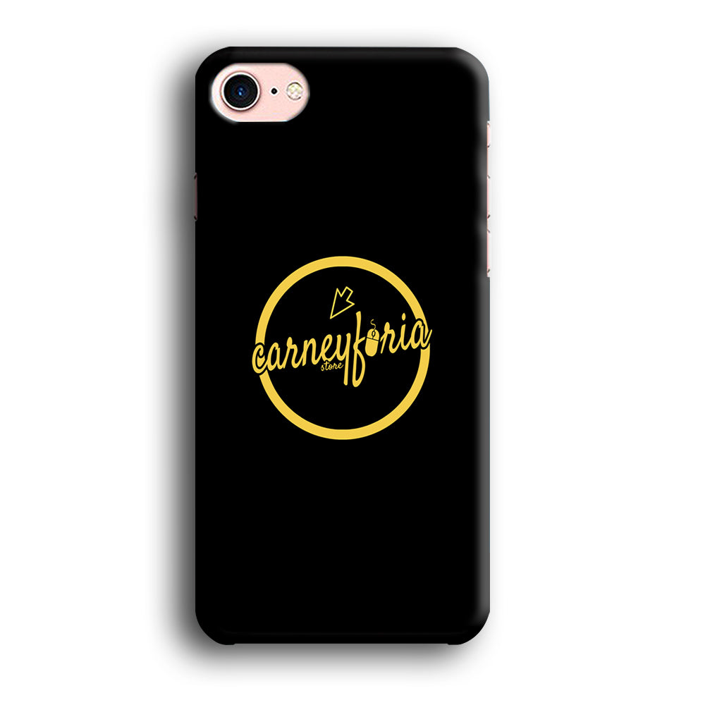 Midnight Black Simple Carneyforia iPhone 8 Case