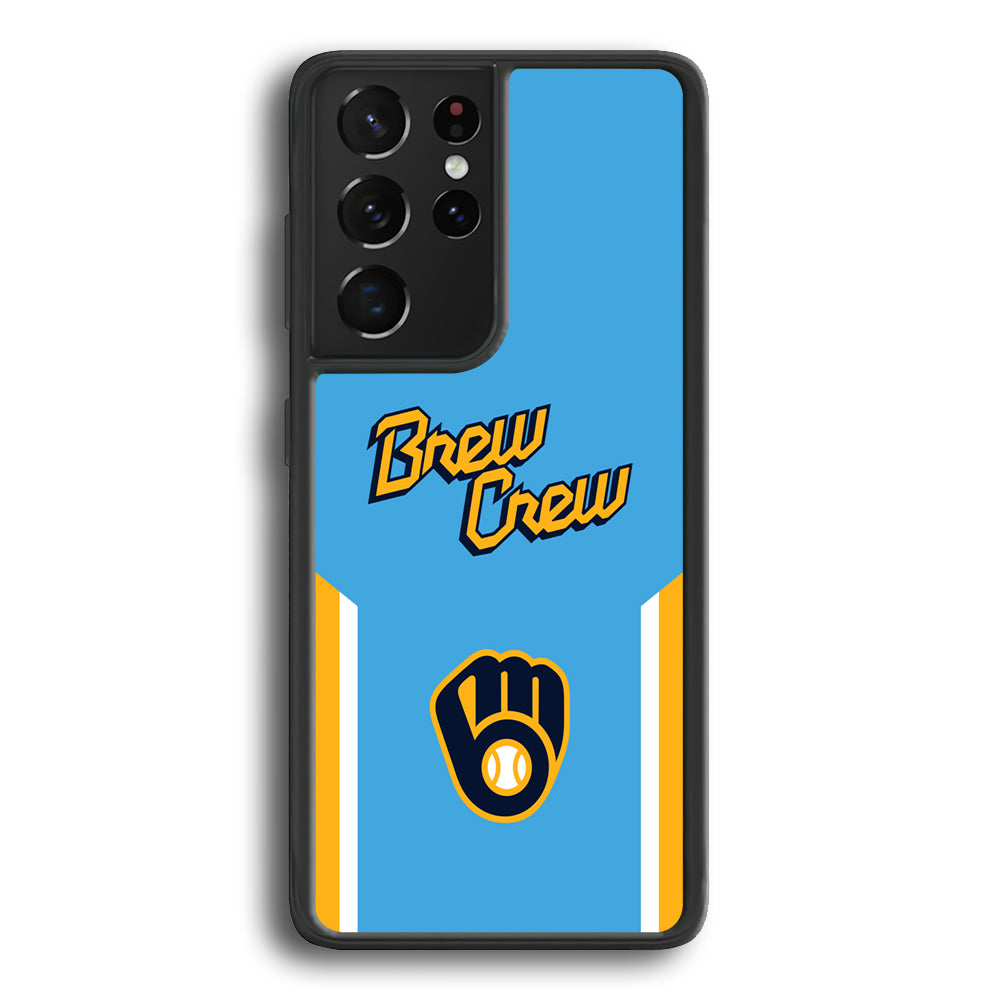 Milwaukee Brewers Brew Crew Jersey Samsung Galaxy S21 Ultra Case