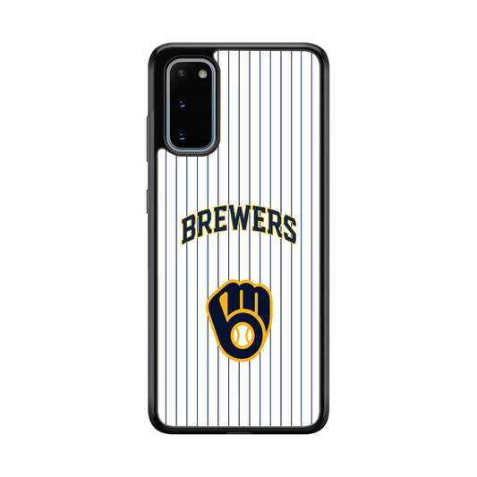 Milwaukee Brewers Shine of White Samsung Galaxy S20 Case