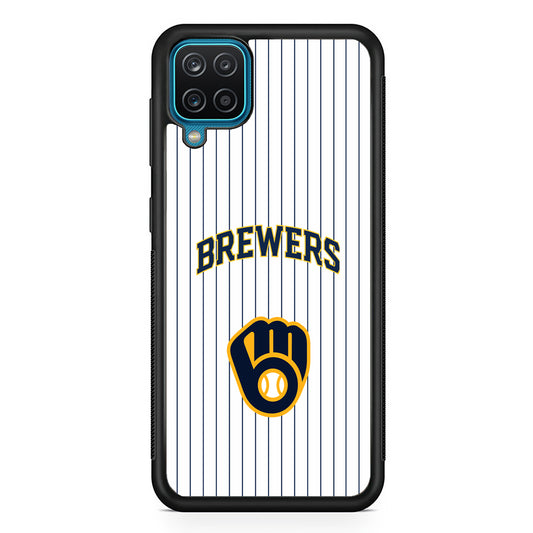 Milwaukee Brewers Shine of White Samsung Galaxy A12 Case