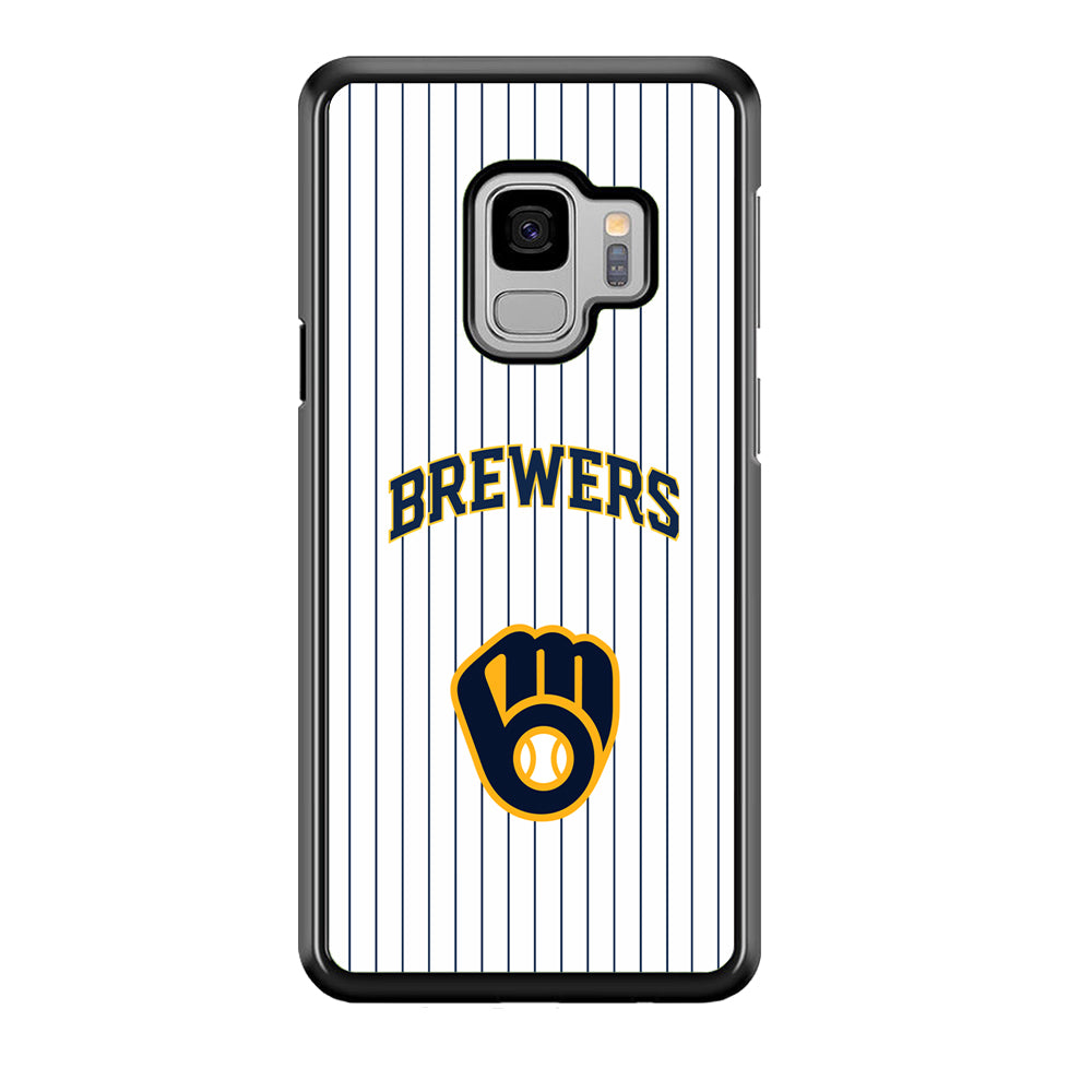 Milwaukee Brewers Shine of White Samsung Galaxy S9 Case