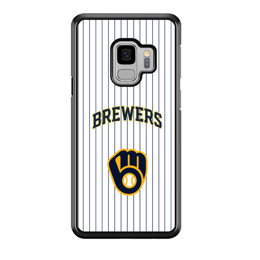 Milwaukee Brewers Shine of White Samsung Galaxy S9 Case