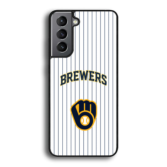 Milwaukee Brewers Shine of White Samsung Galaxy S21 Plus Case - Carneyforia