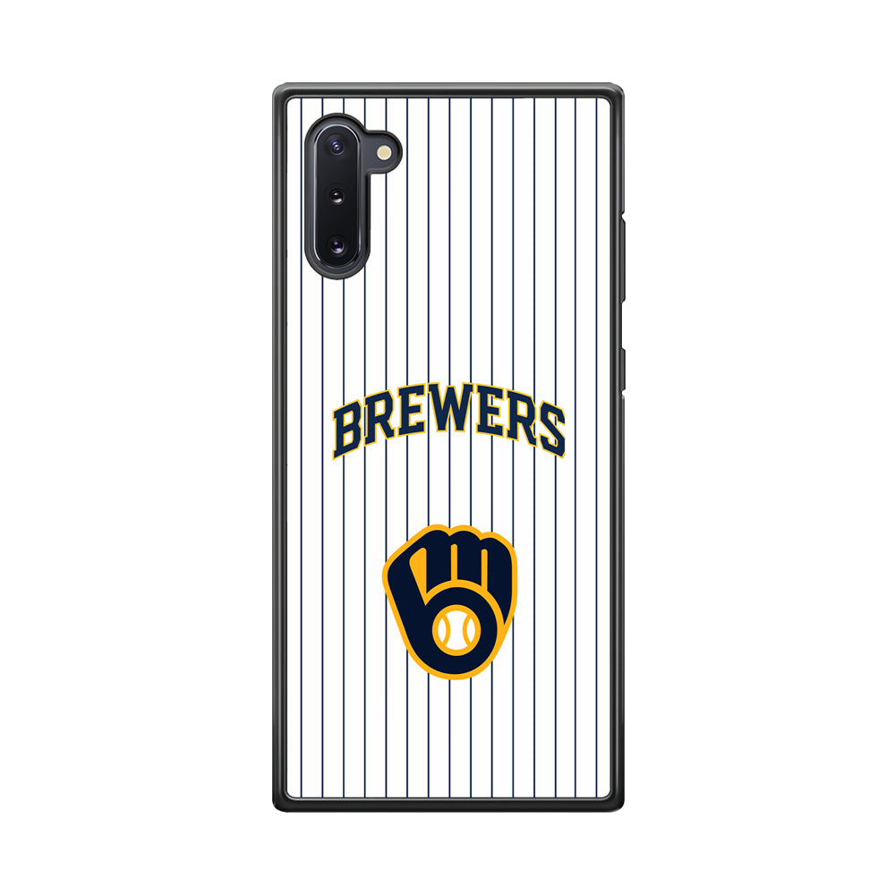 Milwaukee Brewers Shine of White Samsung Galaxy Note 10 Case