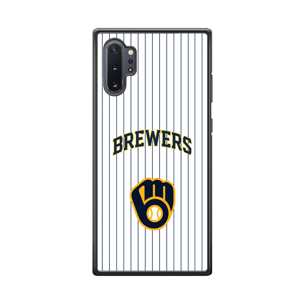 Milwaukee Brewers Shine of White Samsung Galaxy Note 10 Plus Case